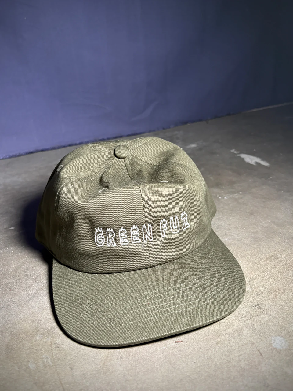 GREEN FUZ BURNS HAT OLIVE キャップ ブラック コットン サーフ サーフボード カリフォルニア MADE IN USA
